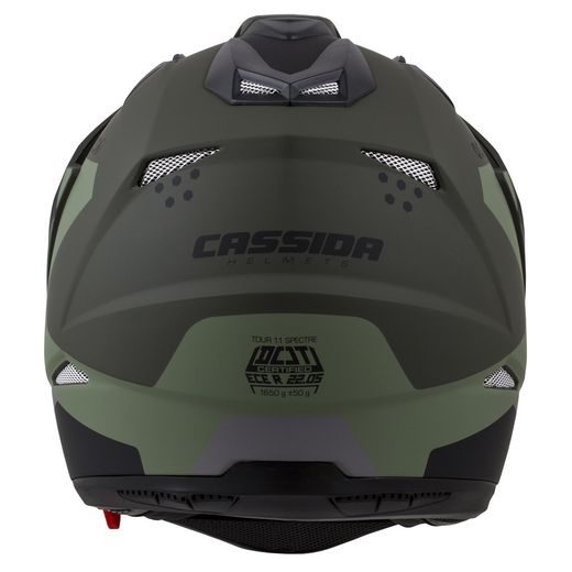PŘILBA TOUR 1.1 SPECTRE, CASSIDA (ZELENÁ ARMY MATNÁ/ŠEDÁ/ČERNÁ, PLEXI S PŘÍPRAVOU PRO PINLOCK) - ENDURO HELMY - NA MOTORKÁŘE