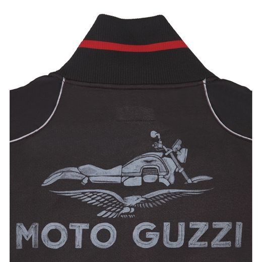 MIKINA MOTO GUZZI FLEECE - ČERNÁ - MIKINY - NA MOTORKÁŘE