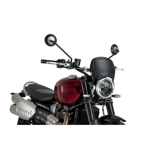 PLEXI ŠTÍT PUIG FRONTAL PLATE 22223J MATNÁ ČERNÁ - PLEXI ŠTÍTY - NA MOTORKU