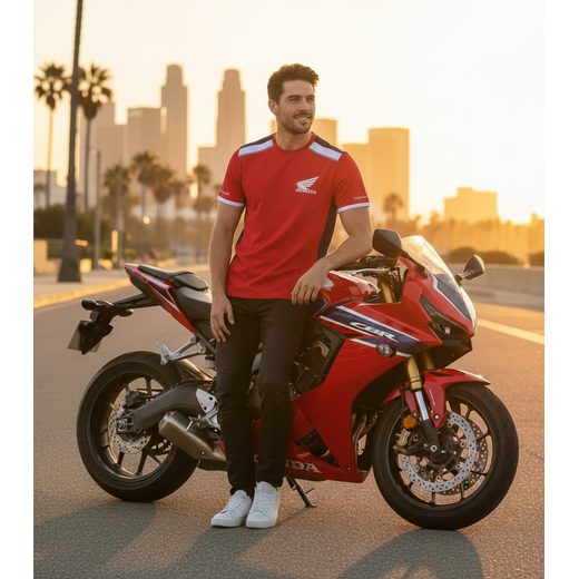 HONDA TEE-SHIRT RACING MAN RED - TRIČKA - NA MOTORKÁŘE
