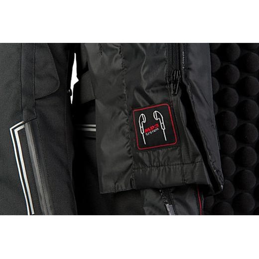 PÁNSKÁ TŘÍVRSTVÁ BUNDA MBW STANLEY - ČERNO-ČERVENÁ - TEXTILNÍ BUNDY - NA MOTORKÁŘE