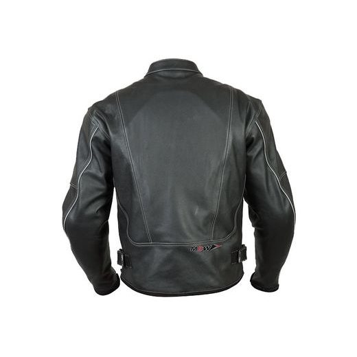 KOŽENÁ MOTO BUNDA MBW LARROS - ČERNÁ - KOŽENÉ BUNDY - NA MOTORKÁŘE