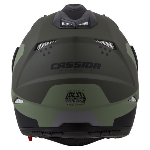 PŘILBA TOUR 1.1 SPECTRE, CASSIDA (ZELENÁ ARMY MATNÁ/ŠEDÁ/ČERNÁ, PLEXI S PŘÍPRAVOU PRO PINLOCK) - ENDURO HELMY - NA MOTORKÁŘE