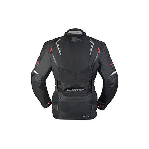 PÁNSKÁ TŘÍVRSTVÁ BUNDA MBW STANLEY - ČERNO-ČERVENÁ - TEXTILNÍ BUNDY - NA MOTORKÁŘE