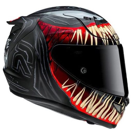 HJC PŘILBA RPHA 12 VENOM 3 MARVEL MC1SF - BEZ SLUNEČNÍ CLONY - NA MOTORKÁŘE