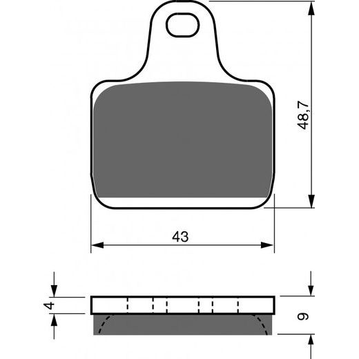 BRZDOVÉ DESTIČKY GOLDFREN 239 S3 (1 SET = 4 PCS)