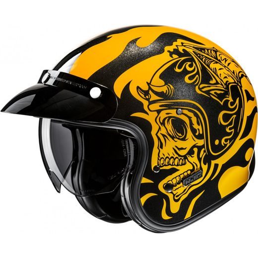 HJC PŘILBA V31 FLAME MC3 - OTEVŘENÉ HELMY - NA MOTORKÁŘE