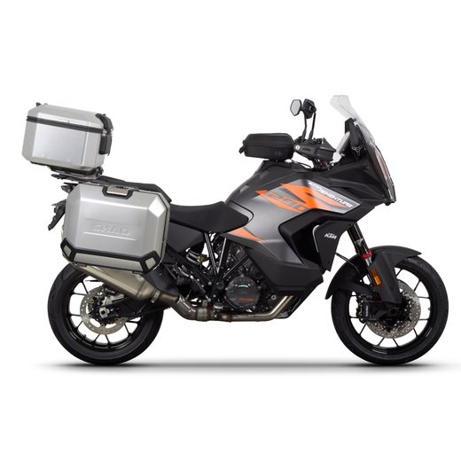 KOMPLETNÍ SADA HLINÍKOVÝCH KUFRŮ SHAD TERRA, 48L TOPCASE 36L/47L BOČNÍ KUFRY, VČETNĚ MONTÁŽNÍ SADY A PLOTNY SHAD KTM SUPER ADVENTURE 1290 (R, S)