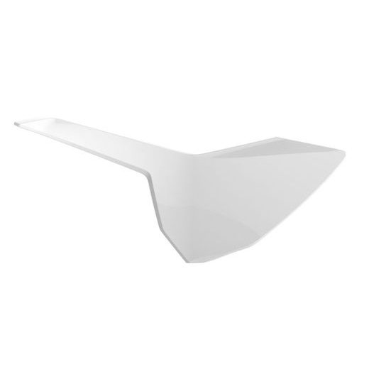 BOČNÍ ČÍSLOVÉ TABULKY POLISPORT 8418200002 (PÁR) BÍLÁ - PLASTY - NA MOTORKU