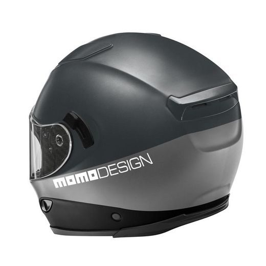 HELMA MOMO DESIGN HORNET - ŠEDÁ - SE SLUNEČNÍ CLONOU - NA MOTORKÁŘE