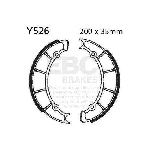 SADA BRZDOVÝCH ČELISTÍ EBC Y526 VČETNĚ PRUŽIN