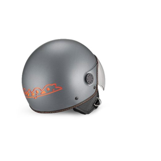 OTEVŘENÁ HELMA VESPA LANGHE - ŠEDÁ - OTEVŘENÉ HELMY - NA MOTORKÁŘE