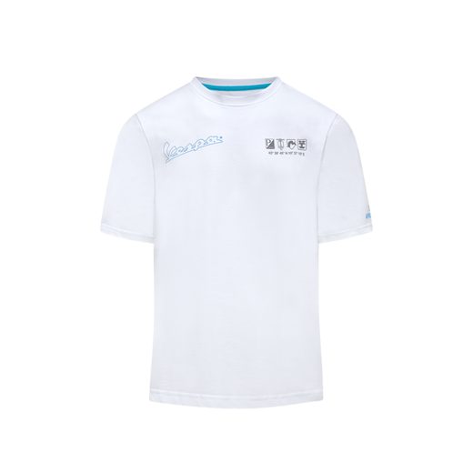 VESPA TRIČKO JERSEY - BÍLÁ - TRIČKA - NA MOTORKÁŘE