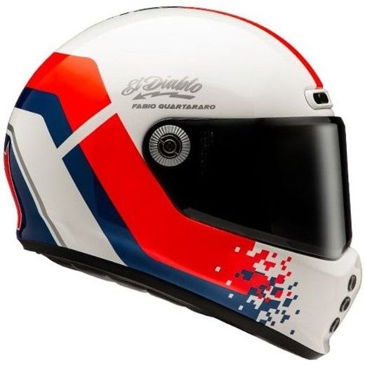 HJC PŘILBA V10 FABIO QUARTARARO 20 RETRO MC21 - SE SLUNEČNÍ CLONOU - NA MOTORKÁŘE