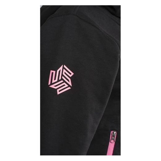 DÁMSKÁ MIKINA MBW DARA ARAMID HOODIE ČERNO-RŮŽOVÁ DÁMSKÁ - TEXTILNÍ BUNDY - NA MOTORKÁŘE