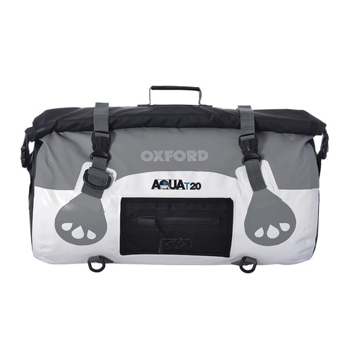 NEPROMOKAVÝ VAK NA MOTORKU OXFORD AQUA ROLL BAG T20 WHITE/GREY