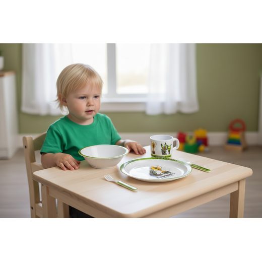 DĚTSKÝ JÍDELNÍ SET KAWASAKI - PRO NEJMENŠÍ - NA MOTORKÁŘE