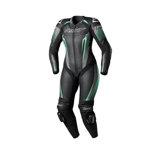 RST 3477 TRACTECH EVO 5 CE LADIES LEATHER SUIT - ČERNÁ/ŠEDÁ/ZELENÁ
