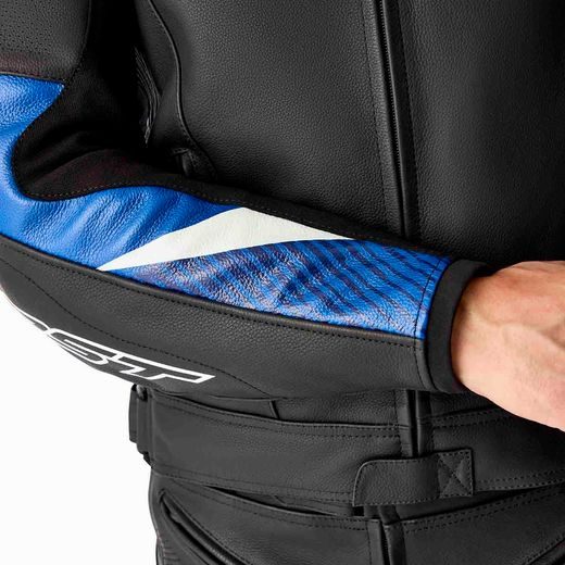PÁNSKÁ KOŽENÁ BUNDA - RST 103635 TRACTECH EVO D3O - BÍLÁ - KOŽENÉ BUNDY - NA MOTORKÁŘE