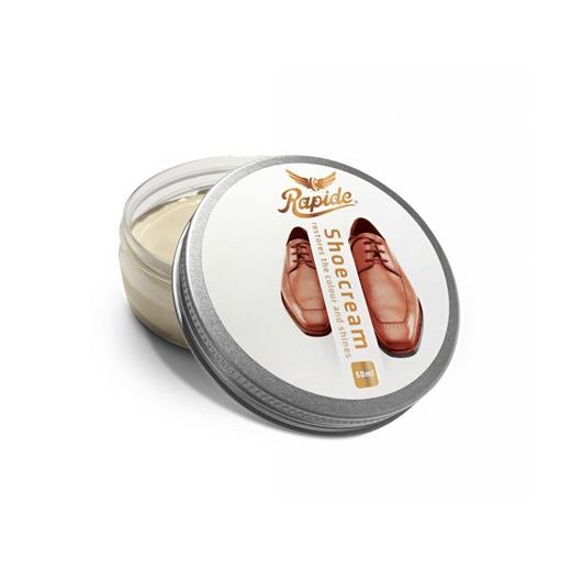 BEZBARVÝ KRÉM NA OŠETŘENÍ KŮŽE OBUVI RAPIDE SHOECREAM, 50 ML