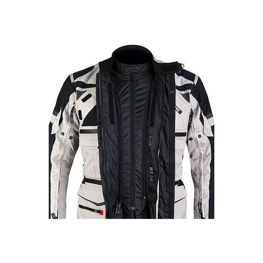 CESTOVNÍ TEXTILNÍ TŘÍVRSTVÁ BUNDA MBW ARON - BÉŽOVÁ - TEXTILNÍ BUNDY - NA MOTORKÁŘE