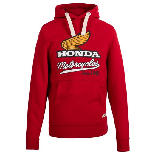 HONDA MIKINA S KAPUCOU ELSINORE VINTAGE - ČERVENÁ 2026 - DÁRKY PRO FANOUŠKY HONDA - NA MOTORKÁŘE