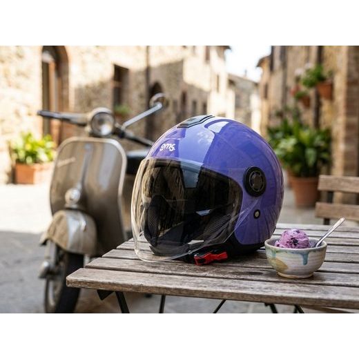 OTEVŘENÁ HELMA GMS GELATO ZG11501 BORŮVKOVÁ - OTEVŘENÉ HELMY - NA MOTORKÁŘE
