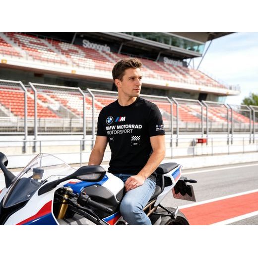 TRIKO BMW M MOTORSPORT PÁNSKÉ ČERNÉ - TRIČKA - NA MOTORKÁŘE