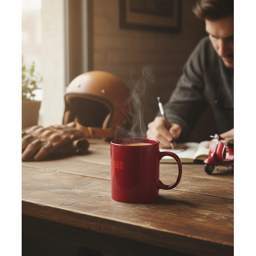 HRNEČEK VESPA - ČERVENÁ - DÁRKY PRO FANOUŠKY VESPA - NA MOTORKÁŘE