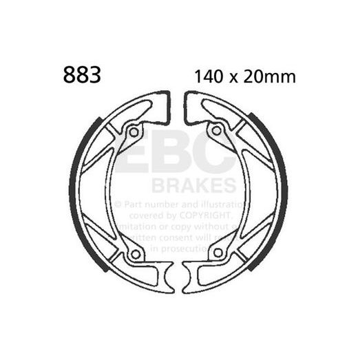 SADA BRZDOVÝCH ČELISTÍ EBC 883 - BRZDY - NA MOTORKU