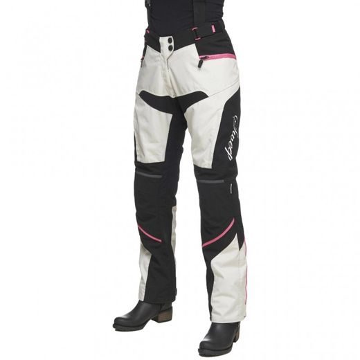 KALHOTY NA MOTOCYKL SWEEP CHARISMA PANTS BÉŽOVO-ČERNO-RŮŽOVÉ DÁMSKÉ - TEXTILNÍ KALHOTY - NA MOTORKÁŘE