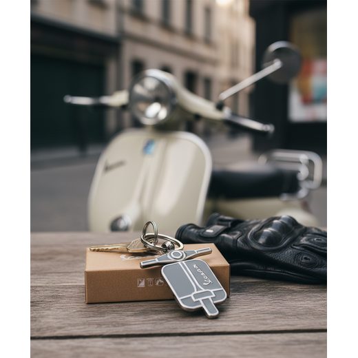 KLÍČENKA VESPA - ŠEDÁ - KLÍČENKY - NA MOTORKÁŘE