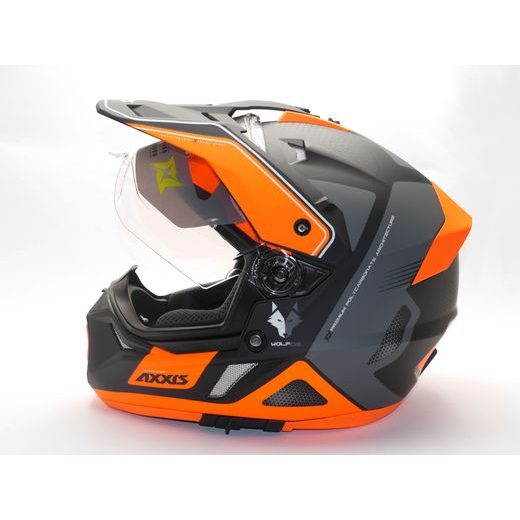ENDURO HELMA AXXIS WOLF DS ROADRUNNER B4 - MATNÁ FLUO ORANŽOVÁ - ENDURO HELMY - NA MOTORKÁŘE