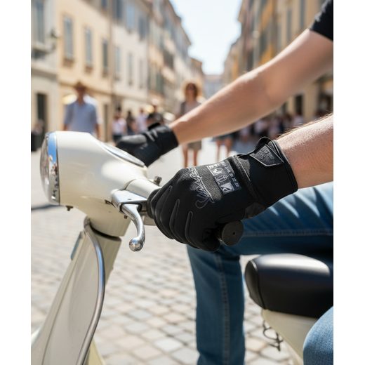 TEXTILNÍ RUKAVICE VESPA - ČERNÉ - TEXTILNÍ RUKAVICE - NA MOTORKÁŘE
