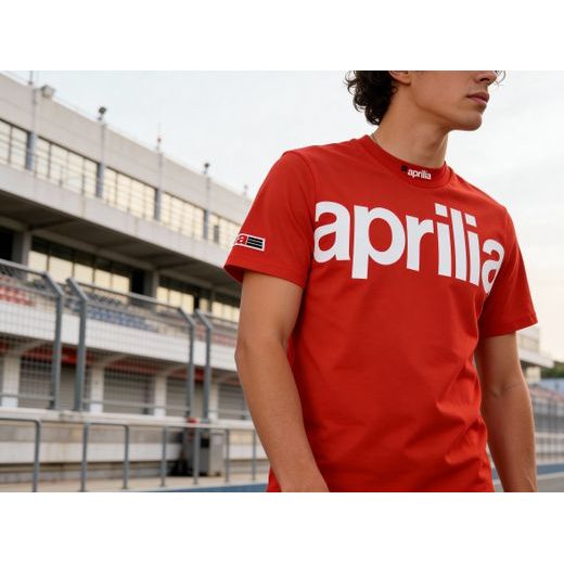 TRIČKO APRILIA BIG LOGO - ČERVENÉ - TRIČKA - NA MOTORKÁŘE