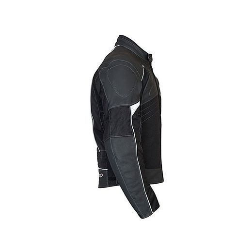 MOTO BUNDA Z KOMBINACE KŮŽE A TEXTILU MBW LANTA - TEXTILNÍ BUNDY - NA MOTORKÁŘE