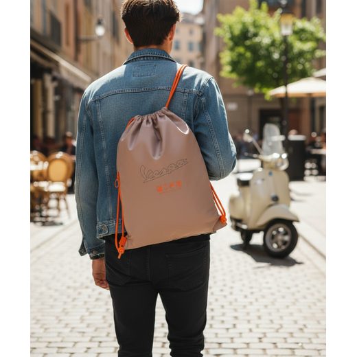 VAK NA ZÁDA VESPA DEC - BÉŽOVÁ - DÁRKY PRO FANOUŠKY VESPA - NA MOTORKÁŘE