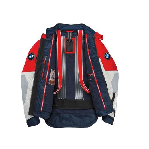 BUNDA BMW GS RALLYE GORE-TEX - ČERVENO-MODRÁ - TEXTILNÍ BUNDY - NA MOTORKÁŘE