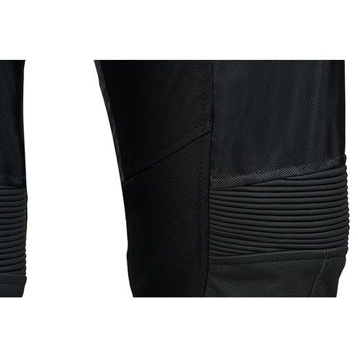 KALHOTY NA MOTOCYKL KOMBINACE KŮŽE A TEXTIL MBW GILI ČERNÉ PÁNSKÉ I DÁMSKÉ - TEXTILNÍ KALHOTY - NA MOTORKÁŘE