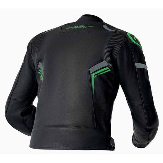 SPORTOVNÍ KOŽENÁ BUNDA RST S1 D3O – REFLEXNÍ ZELENÁ - KOŽENÉ BUNDY - NA MOTORKÁŘE