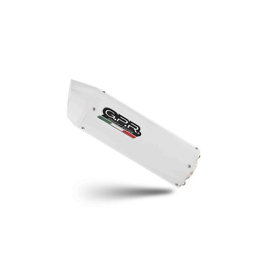 KONCOVKA VÝFUKU SLIP-ON GPR ALBUS EVO4 E4.H.257.ALBE4 LESKLÁ BÍLÁ PRO HONDA VFR 800 X CROSSRUNNER 2017-2020 - KONCOVKY VÝFUKU - NA MOTORKU
