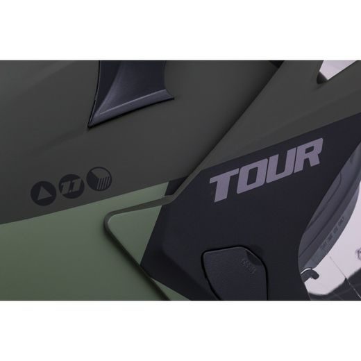PŘILBA TOUR 1.1 SPECTRE, CASSIDA (ZELENÁ ARMY MATNÁ/ŠEDÁ/ČERNÁ, PLEXI S PŘÍPRAVOU PRO PINLOCK) - ENDURO HELMY - NA MOTORKÁŘE