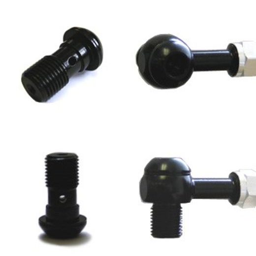 BANJO ŠROUB VENHILL POWERHOSEPLUS 110100D/BLACK 10X1.00MM ČERNÝ - LANKA A HADICE - NA MOTORKU