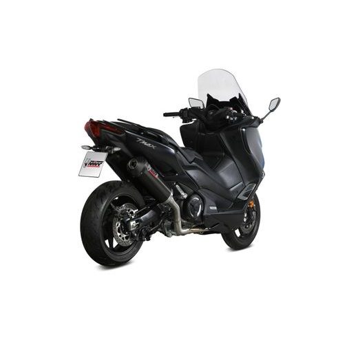 VÝFUK KOMPLETNÍ 2X1 MIVV OVAL Y.061.LVC VÍČKO Z ČERNÉ OCELI/KARBONU - VÝFUKY - NA MOTORKU