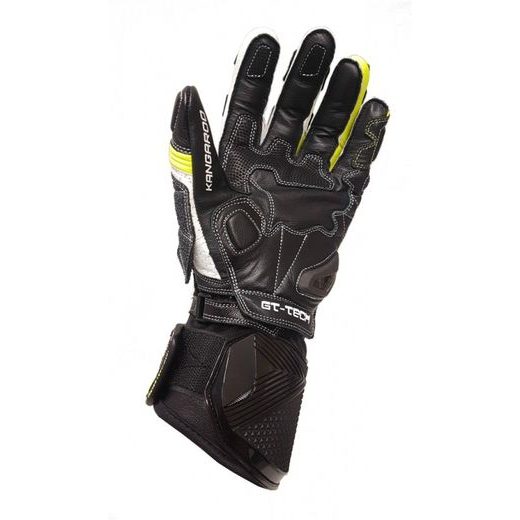 SPORTOVNÍ KOŽENÉ MOTO RUKAVICE MBW GT-TECH - ŽLUTÉ - KOŽENÉ RUKAVICE - NA MOTORKÁŘE