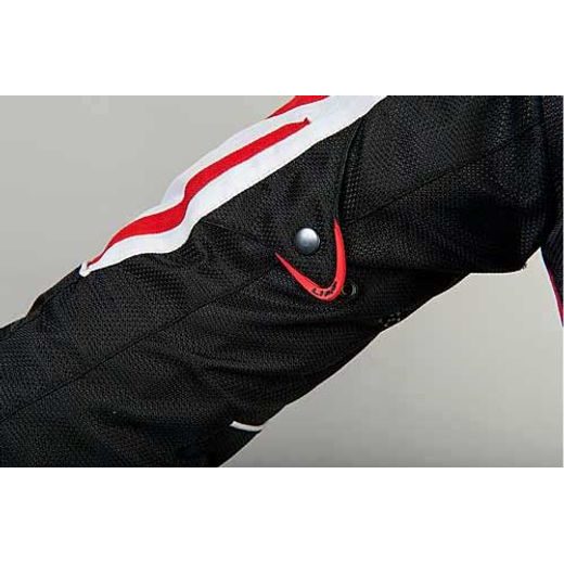 DÁMSKÁ TEXTILNÍ BUNDA MBW NIKITA - ČERVENÁ - TEXTILNÍ BUNDY - NA MOTORKÁŘE