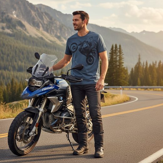 TRIKO JUMP BMW PÁNSKÉ MODRÉ - TRIČKA - NA MOTORKÁŘE