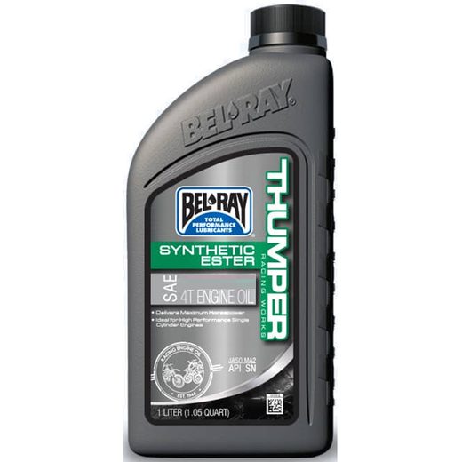 BEL-RAY MOTOROVÝ OLEJ BEL-RAY THUMPER RACING WORKS SYNTHETIC ESTER 4T 10W-60 1 L