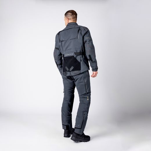 BUNDA IXS TOURSTER-GTX 1.0 – TMAVĚ ŠEDÁ (ZKRÁCENÁ): 3-VRSTVÝ GORE-TEX® LAMINÁT, CERTIFIKACE AAA A SUPERFABRIC® - TEXTILNÍ BUNDY - NA MOTORKÁŘE