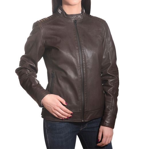 KOŽENÁ BUNDA TUCANO URBANO JACKET PELETTE HNĚDÁ - KOŽENÉ BUNDY - NA MOTORKÁŘE
